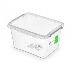 Container plastic cu capac, transparent, antibacterial, ORPLAST Nanobox - capacitate 2L