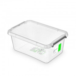 Container plastic cu capac, transparent, antibacterial, ORPLAST Nanobox - capacitate 4.5L