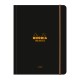 Caiet cu elastic A5+ Rhodia Unlimited, 60 file, dictando, negru