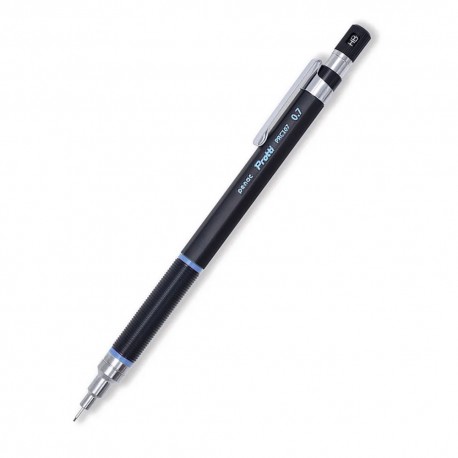 Creion mecanic profesional PENAC Protti PRC-107, 0.7mm, con metalic, varf retractabil, negru/sky blue, in blister