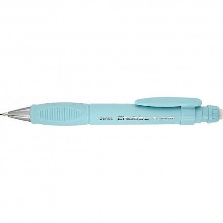 Creion mecanic PENAC Chubby, rubber grip, 0.7mm, con si varf metalic, radiera retractabila, sky blue