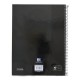 Caiet cu spirala, OXFORD Europeanbook 1, A4+, 80 file-90g/mp, hardcover negru, Scribzee-dictando