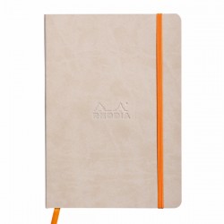 Notebook A5 Rhodiarama, 80 file, ivory, dictando, bej