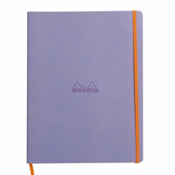 Notebook A4+ Rhodiarama, 80 file, ivory dictando, albastru