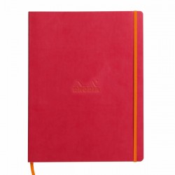 Notebook A4+ Rhodiarama, 80 file, ivory dictando, roze