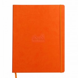 Notebook A4+ Rhodiarama, 80 file, ivory dictando, tangerine