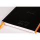 Meeting Book A5+ Rhodiarama, 80 file, negru