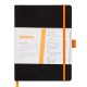 Meeting Book A5+ Rhodiarama, 80 file, negru