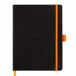 Meeting Book A5+ Rhodiarama, 80 file, negru