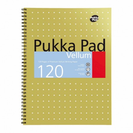 Caiet A5 spira dubla Pukka Pads Vellum, 120 pagini, dictando