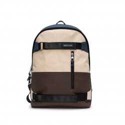 Rucsac BESTLIFE Col-Skate, 42x30x15cm, compartiment laptop 14.1 inch, albastru/bej/maro