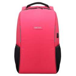 Rucsac BESTLIFE Travel Safe, 46x29x17cm, compartiment tableta si laptop 15.6 inch, rosu