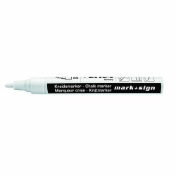 Marker cu creta, pentru table de scris, varf 2-4.0mm, LYRA - alb