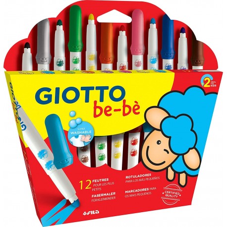 Carioca super lavabila, varf 5mm, 12 buc/cutie, GIOTTO be-be
