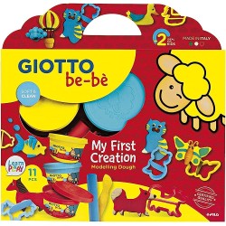 Kit plastilina, 3 culori x 100 grame + ustensile modelaj, GIOTTO be-be