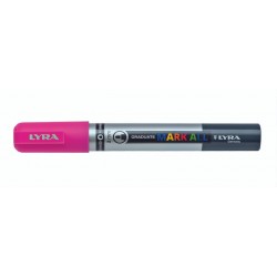 Marker LYRA Graduate Mark All, pe baza de apa, varf 2mm, pentru orice suprafata - roz neon