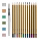Set pictura 19 piese Creative Craft, culori metalice acuarela si creioane colorate