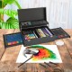 Trusa 115 piese pentru desen Creative Craft, in cutie lemn