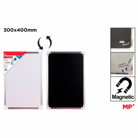 Tabla magnetica 2 fete Main Paper, alba/neagra, 300x400mmm Tabla magnetica 2 fete Main Paper, alba/neagra, 300x400mmm