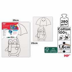 Canvas Main Paper, 20x25 cm, 280gr/mp, tematica pinguin