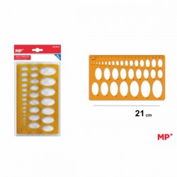 Sablon plastic Main Paper, 21 cm, elipsa, blister