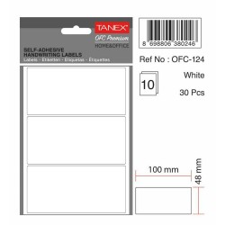 Etichete autoadezive albe, 48 x 100 mm, 30 buc/set, TANEX