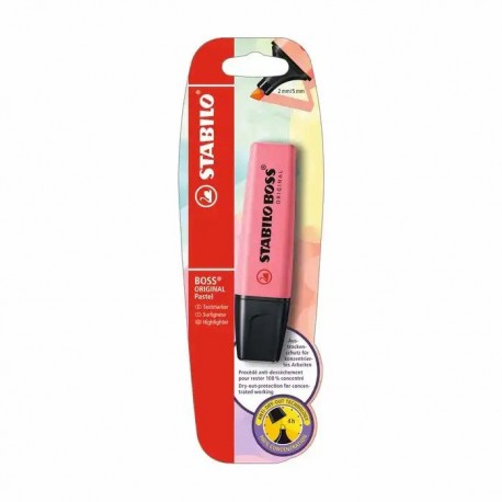 Textmarker Stabilo Boss Original Pastel, roz, blister