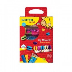 Kit plastilina 6 culori + ustensile modelaj, GIOTTO be-be Macarons