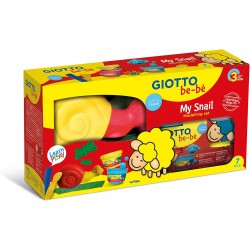 Kit plastilina dough 4 culori x 100 grame + ustensile modelaj, GIOTTO be-be My Snail