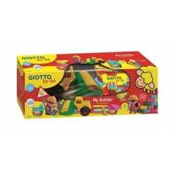 Kit plastilina dough 6 culori x 100 grame + ustensile modelaj, GIOTTO be-be My Builder