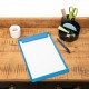 Clipboard simplu A4, din plastic reciclat, ECO MAUL Go - albastru