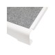 Suport pentru picioare, metalic, acoperit cu pasla, 40x30 cm, MAUL Flair - alb