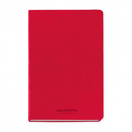 Caiet A5, 192 file - hartie FSC 80 g/mp, coperta soft-touch rosu, AURORA Capri - dictando