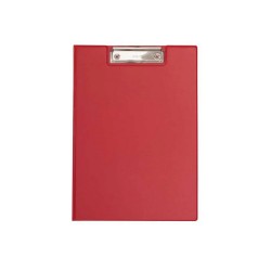 Clipboard dublu A4, plastifiat PP, MAUL Poly - rosu