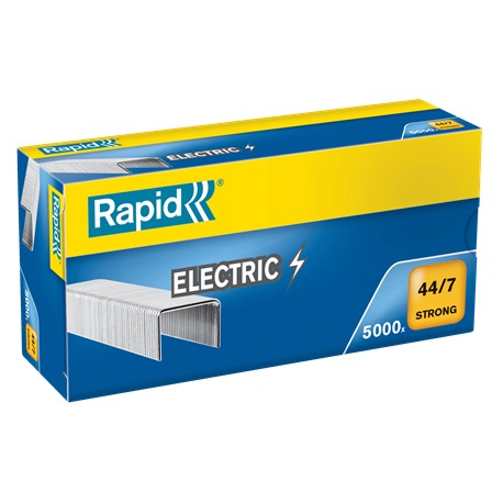 Capse Rapid Strong, 44/7, pentru capsator electric, 2-30 coli, 5000 buc/cutie