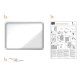 Avizier NOBO Premium Plus, interior, otel emailat, 8x A4, cu usa si cheie, magnetic, alb