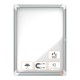 Avizier NOBO Premium Plus, exterior, otel emailat, 4x A4, cu usa si cheie, magnetic, alb