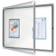 Avizier NOBO Premium Plus, exterior, otel emailat, 8x A4, cu usa si cheie, magnetic, alb