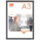 Rama pentru perete NOBO Impression Pro, aluminiu, cu clip, A3, grafit