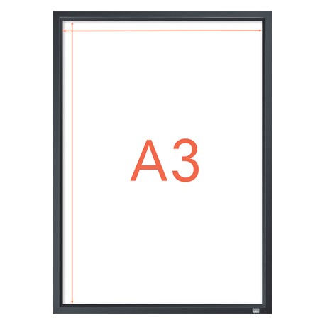 Rama pentru perete NOBO Impression Pro, aluminiu, cu clip, A3, grafit