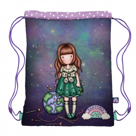 Saculet cu cordon Santoro, Gorjuss, Be Kind To Our Planet