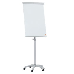 Flipchart mobil NOBO Essentials, otel lacuit, magnetic, alb