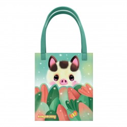 Sacosa Bangoberry Piggy Porcusorul, material textil, 24x28x2 cm