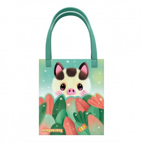 Sacosa Bangoberry Piggy Porcusorul, material textil, 24x28x2 cm