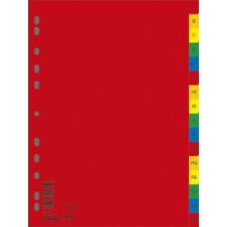 Index plastic color, alfabetic A-Z, extra wide, A4+, 120 microni, DONAU