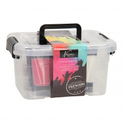 Set culori tempera acrilic Creative Craft, 9 culori, 75ml cu 6 pensule