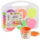 Tempera fluorescenta Morocolor Primo, pentru pictat cu degetele, 6 culori, 100 ml