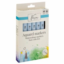 Set 6 markere acuarelabile Creative Craft, pensula cu rezervor