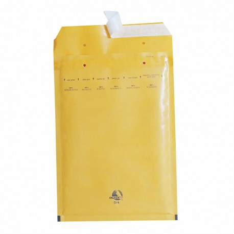 Plic cu protectie, 270 x 360 mm (interior), kraft, banda silicon, 5 bucati/set