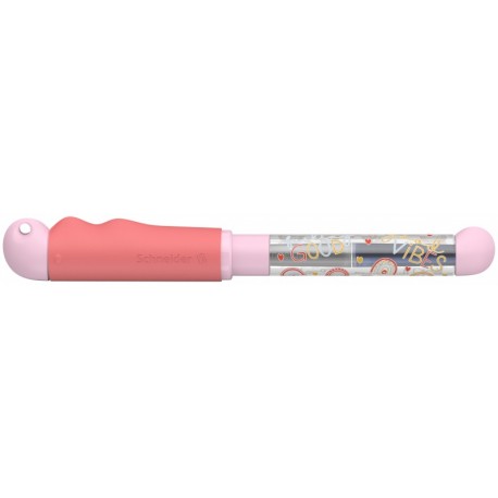 Stilou SCHNEIDER Base Kid (tip L - stangaci) - corp roz/rosu